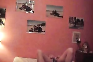 Kinky non-professional all natural nympho with saggy love muffins masturbates herself