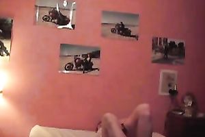 Kinky non-professional all natural nympho with saggy love muffins masturbates herself