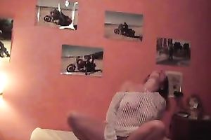 Kinky non-professional all natural nympho with saggy love muffins masturbates herself