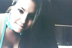 Gorgeous corpulent livecam all alone sweetheart with awesome big milk cans teased snatch