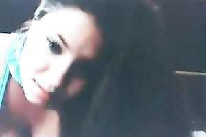 Gorgeous corpulent livecam all alone sweetheart with awesome big milk cans teased snatch
