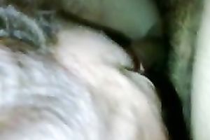 Amateur black haired harlot got completely into engulfing my buddy's unbending prick