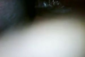 Amateur black haired harlot got completely into engulfing my buddy's unbending prick