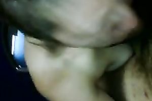 Amateur black haired harlot got completely into engulfing my buddy's unbending prick