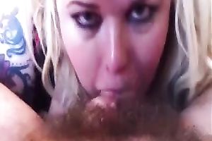 Chubby pierced golden-haired enjoys working on my prick in POV episode