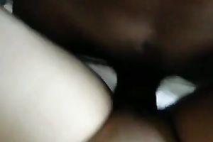 Plump legs of my white whore are widen and her cum-hole welcomes my penis