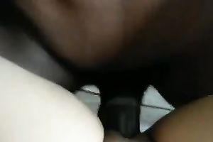 Plump legs of my white whore are widen and her cum-hole welcomes my penis