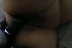 Plump legs of my white whore are widen and her cum-hole welcomes my penis