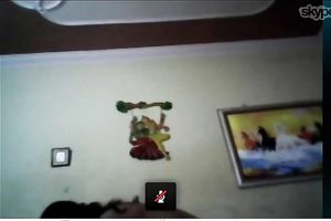 Busty and corpulent Indian black cock slut on web camera shows her muff truly closeup