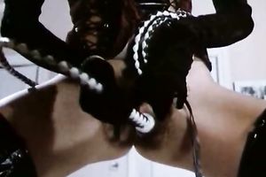 Filthy and hot floozy in hawt suit punishes an old stud