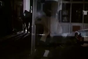 Filthy and hot floozy in hawt suit punishes an old stud