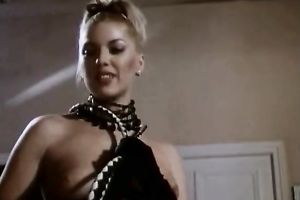 Filthy and hot floozy in hawt suit punishes an old stud