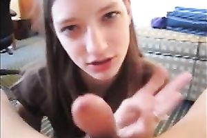 Dark haired fresh and cute youthful white wife sucked my friend's powerful weenie