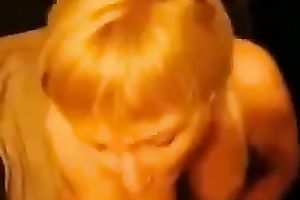 Short haired auburn white women of my buddy gives him a terrific BJ