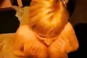 Short haired auburn white women of my buddy gives him a terrific BJ