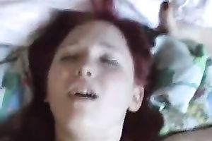 Busty redhead German college hottie enjoys engulfing my wet weenie