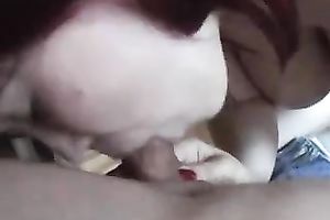 Busty redhead German college hottie enjoys engulfing my wet weenie