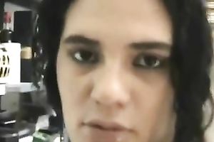 Busty dilettante dark brown office slutty wife has hot cleavage