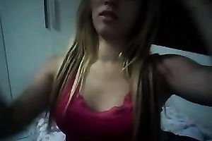 Kinky light dyed haired hawt chick works for my ally on cam