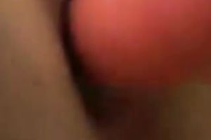 Dark haired looking inactive nympho had a fake penis to pet her wet moist love tunnel