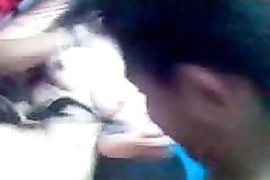 Kinky allies from college fuck impure in a car on a back seat