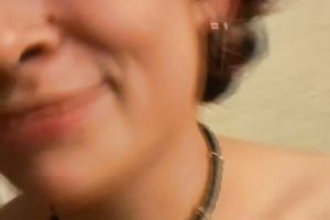 Short haired all natural sweetheart sucks her lengthy haired BF's cock
