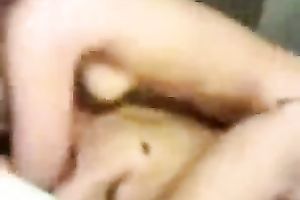 Dark haired lewd non-professional brunette hair was riding unyielding shlong on livecam