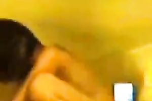 Dark haired lewd non-professional brunette hair was riding unyielding shlong on livecam