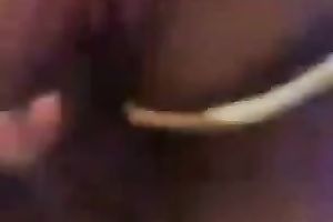 Dark haired lewd non-professional brunette hair was riding unyielding shlong on livecam