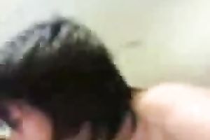 Dark haired lewd non-professional brunette hair was riding unyielding shlong on livecam