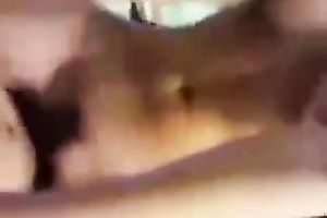 Dark haired lewd non-professional brunette hair was riding unyielding shlong on livecam