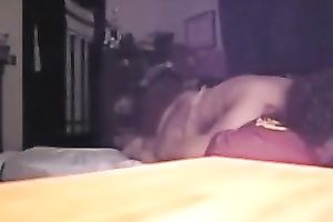 Lusty dark brown gal with merry whoppers acquires shoved mish after riding my buddy