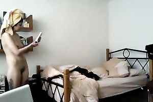 Hidden cam vid with my ex GF dressing up after shower