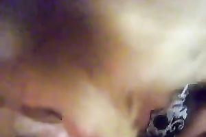 My German golden-haired older white wife gives me fellatio on POV tape