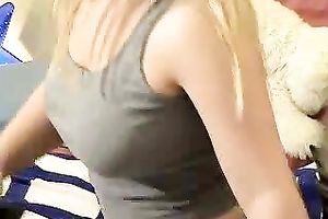 Cock teasing session of my voluptuous blonde fattie