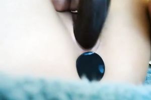 Lovely teen ally anal masturbating in front of camera at home alone