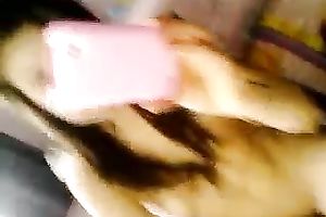 Angelic legal age teenager beauties rubbing her bawdy cleft with fingers and fake penis on webcam with me