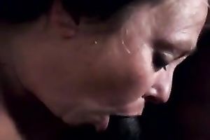 Pallid unrepining white floozy got her arse smacked and mouth drilled