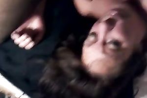 Pallid unrepining white floozy got her arse smacked and mouth drilled