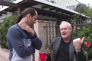 Couple of guys finger group-sex a wicked babe whilst this babe is busy engulfing their weenies