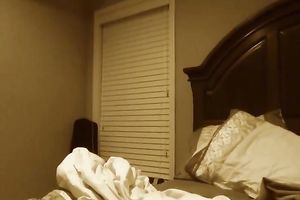 Brunette legal age teenager honey alone in her room having joy on web camera