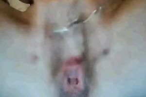 Mature UK whorable slutty wife worked on her soaked pussy on livecam