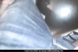 Not the 1st time this short haired mother I'd like to fuck has sucked my jock