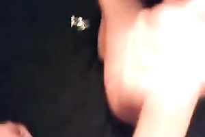 Wondrous tattooed and buxom hottie of mine jerks off and sucks my pecker