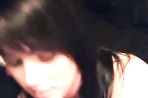 Wondrous tattooed and buxom hottie of mine jerks off and sucks my pecker