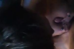 Light haired greedy for goo sweetheart was sucking my friend's meaty cock