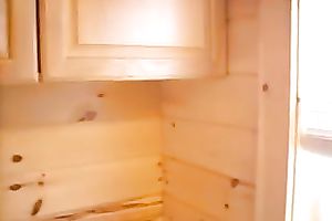 Kinky and rather pale amateur cam wench showed me her gazoo solely