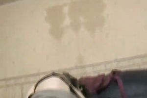 Dirty-minded lengthy haired honey undresses and plays with her bumpers on the bed