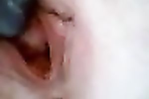 Ugly twat of my fuck buddy very closeup with sex toy