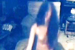 Amazing lengthy haired bootyful chick rides strong cock in cowgirl pose